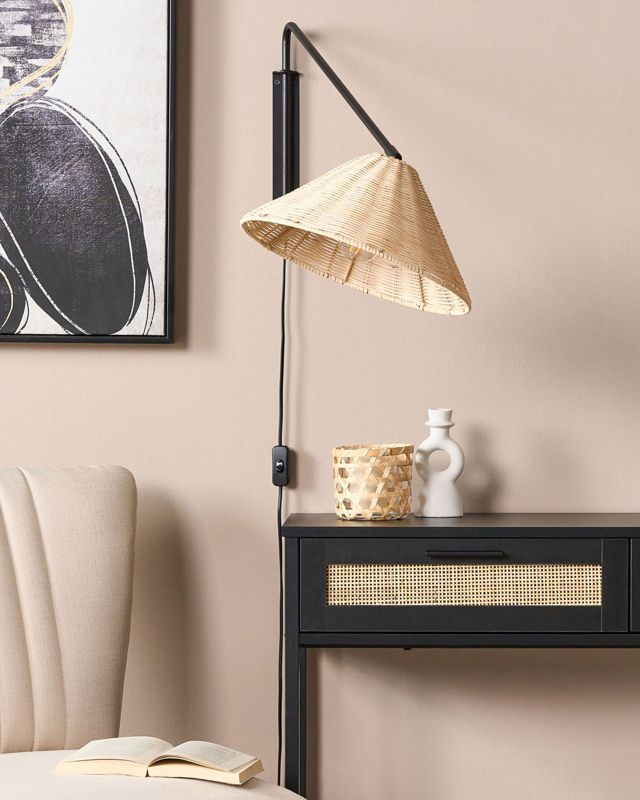 Lampa ścienna Palena Regulowana Rattan Naturalny 1 szt.