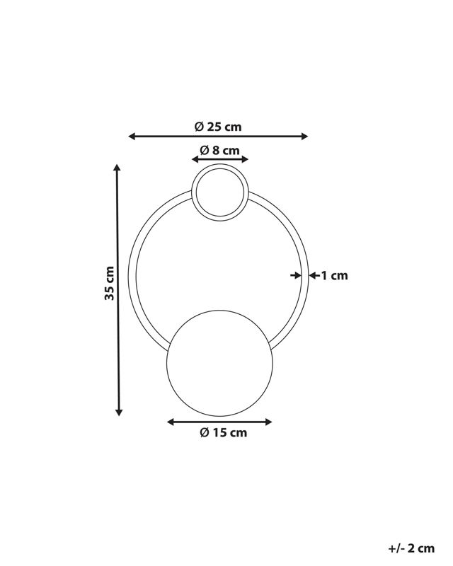 Lampa ścienna Ponuga Metal Złoty 1 szt.