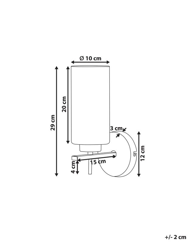 Lampa ścienna Puriri Metal Czarny 1 szt.