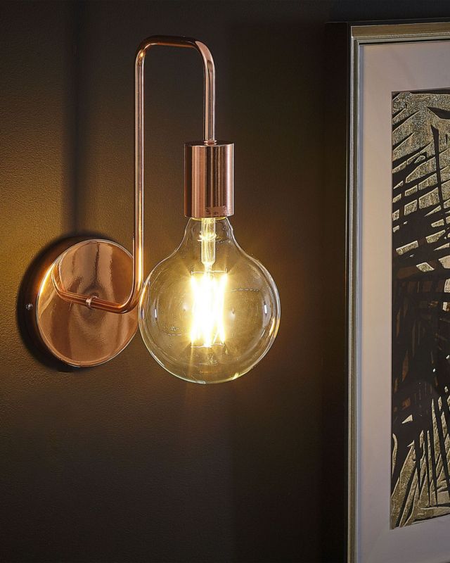 Lampa ścienna Savena Metal Miedziany 1 szt.