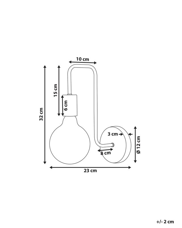 Lampa ścienna Savena Metal Złoty 1 szt.