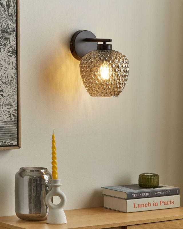 Lampa ścienna Sherry Metal Szary 1 szt.