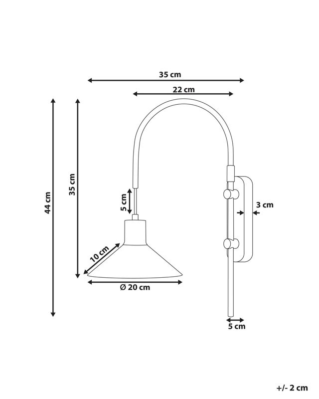 Lampa ścienna Sissa Metal Biały 1 szt.