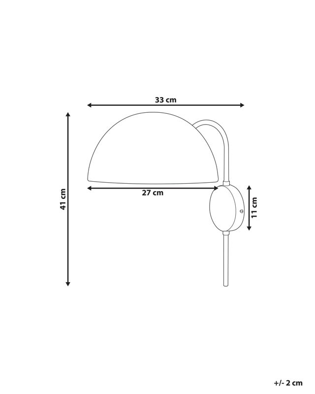 Lampa ścienna Wampu Metal Złoty 1 szt.