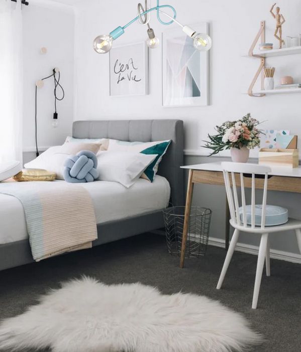 Lampa DECORI Edison Max 3 Biały Szary Mięta, 1 szt