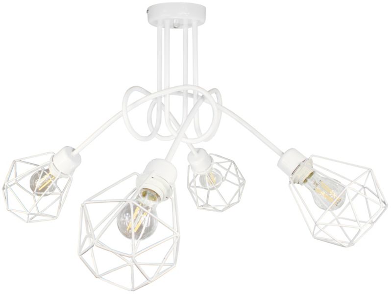 Lampa DECORI Edison Max 4 Diamond Biały, 1 szt