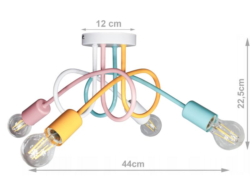 Lampa DeCORI Edison Mini 4 Biały MIX, 1 szt.