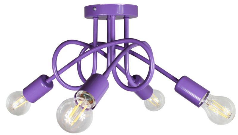 Lampa DeCORI Edison Mini 4 Fioletowy, 1 szt.