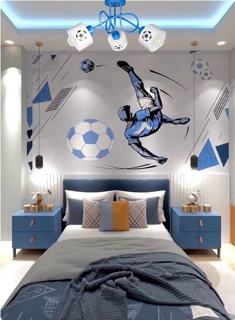 Lampa DECORI Edison Mini Klosz 3 Dekor Niebieski, 1 szt.