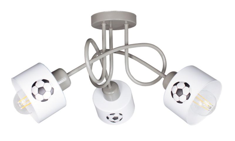Lampa DECORI Edison Mini Klosz 3 Dekor Szary, 1szt.