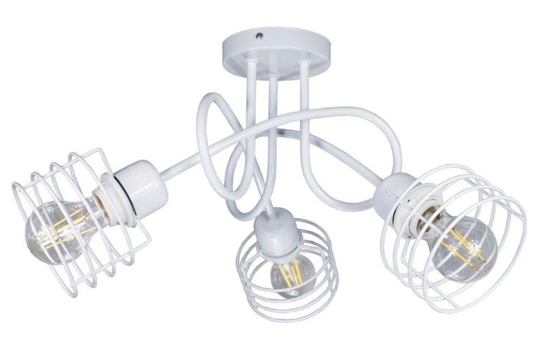 Lampa DECORI Edison Mini Kosz 3 Biały, 1 szt.