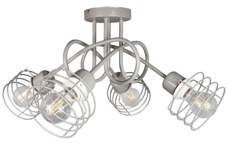 Lampa DECORI Edison Mini Kosz 4 Szary, 1 szt.
