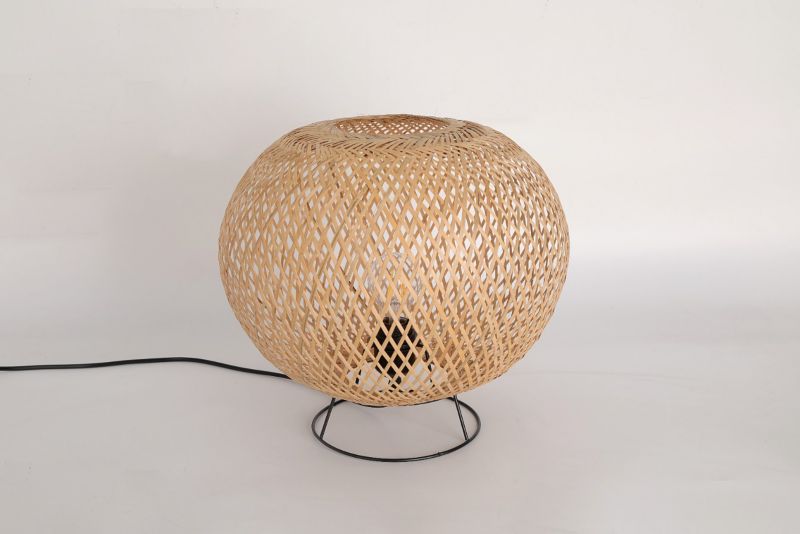 Lampa dekoracyjna LLs w stylu Boho Bambusowy Abażur 1xE27 1szt.