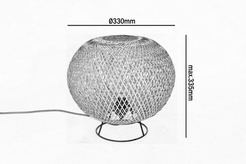 Lampa dekoracyjna LLs w stylu Boho Bambusowy Abażur 1xE27 1szt.
