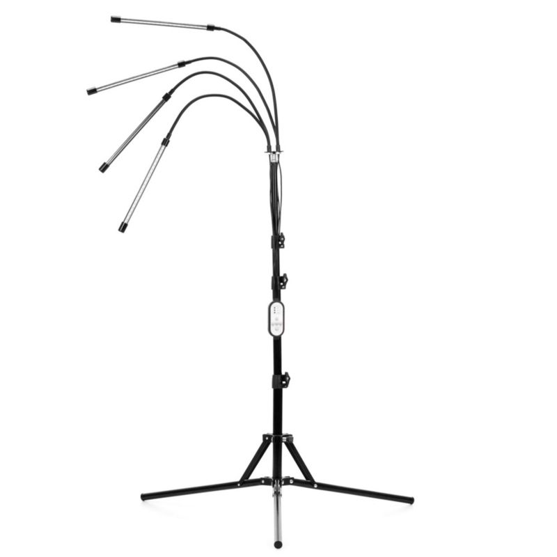 Lampa do wzrostu roślin Springos z 4 panelami LED timerem, pilotem, usb 1 kpl.