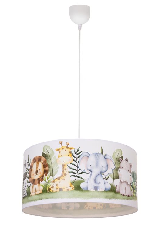 Lampa dziecięca sufitowa wisząca KIDS JUNGLE HEXE 1 x 60W E27 biały H0960 1 szt.
