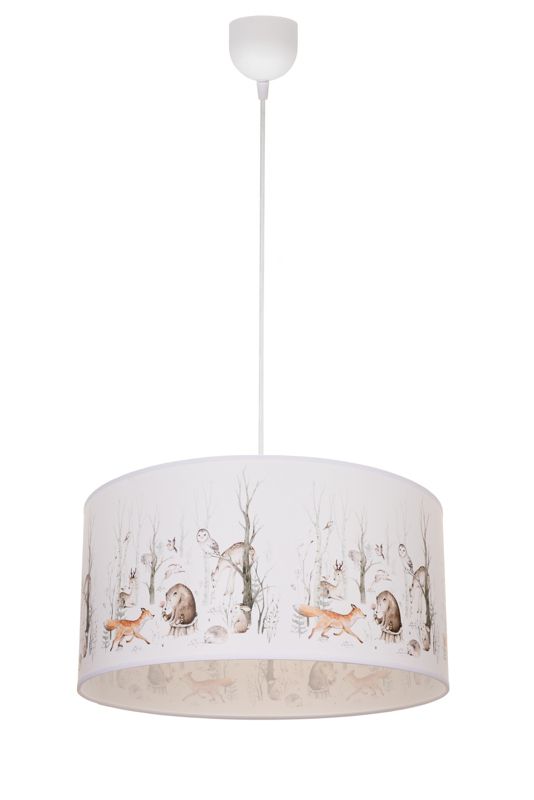 Lampa dziecięca sufitowa wisząca KIDS W LESIE 2 HEXE  1 x 60W E27 biały H0951 1 szt.
