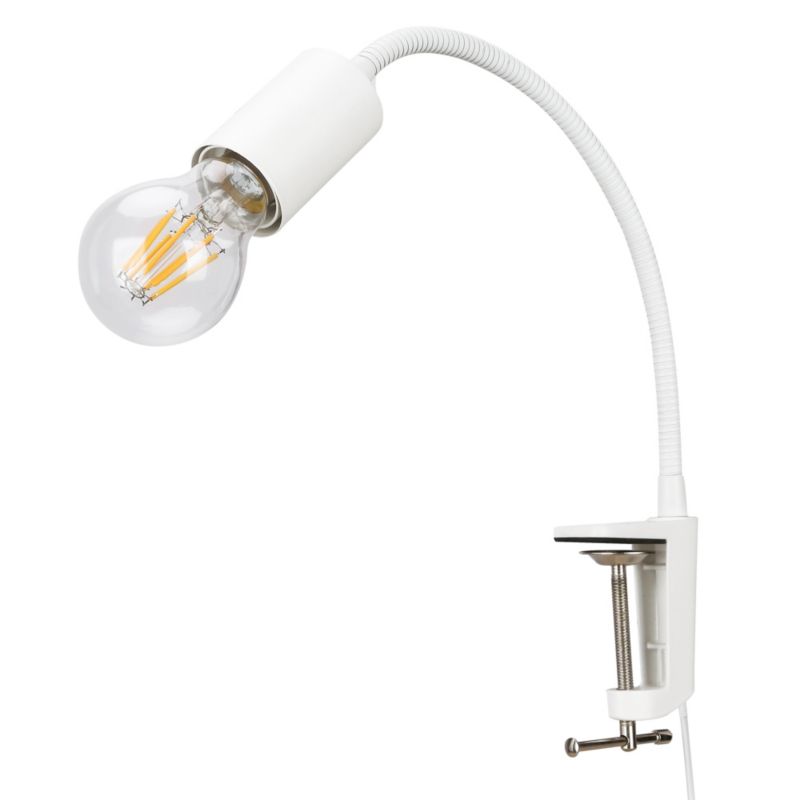 Lampa GoodHome Ghlin 1-punktowa E27 klips biały mat