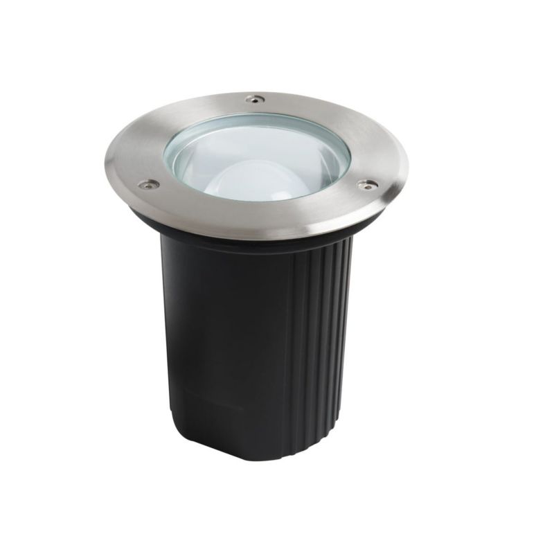 Lampa gruntowa najazdowa Kanlux Xard czarno-srebrna  1 x E27 x 40W IP67 wym: 18 x 15 x 15 cm - 1 szt.