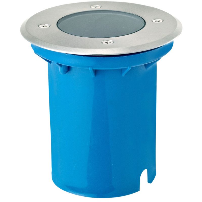 Lampa gruntowa najazdowa Polux Cometa srebrny satynowy  1 x GU10 x  IP65 wym: 12,5 x 11,8 x 12 cm - 1 szt.