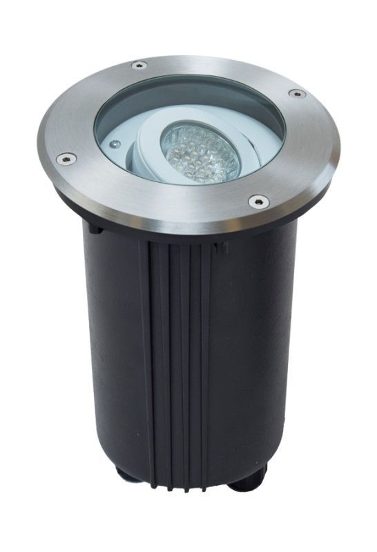 Lampa gruntowa najazdowa SU-MA Mix srebrna  1 x GU10 x 50W IP67 wym: 17,5 x 15 x 15 cm - 1 szt.