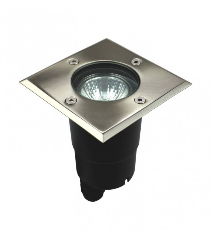 Lampa gruntowa najazdowa SU-MA Pabla stal nierdzewna  1 x GU10 x  IP67 wym: 11 x 10,4 x 10,4 cm - 1 szt.