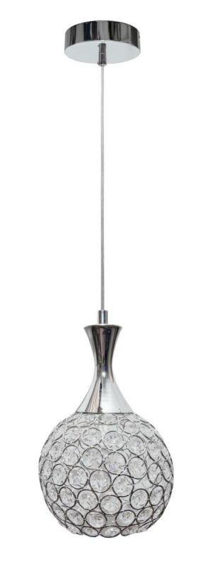 Lampa HowHomely wisząca klosz z kryształkami 1 szt.
