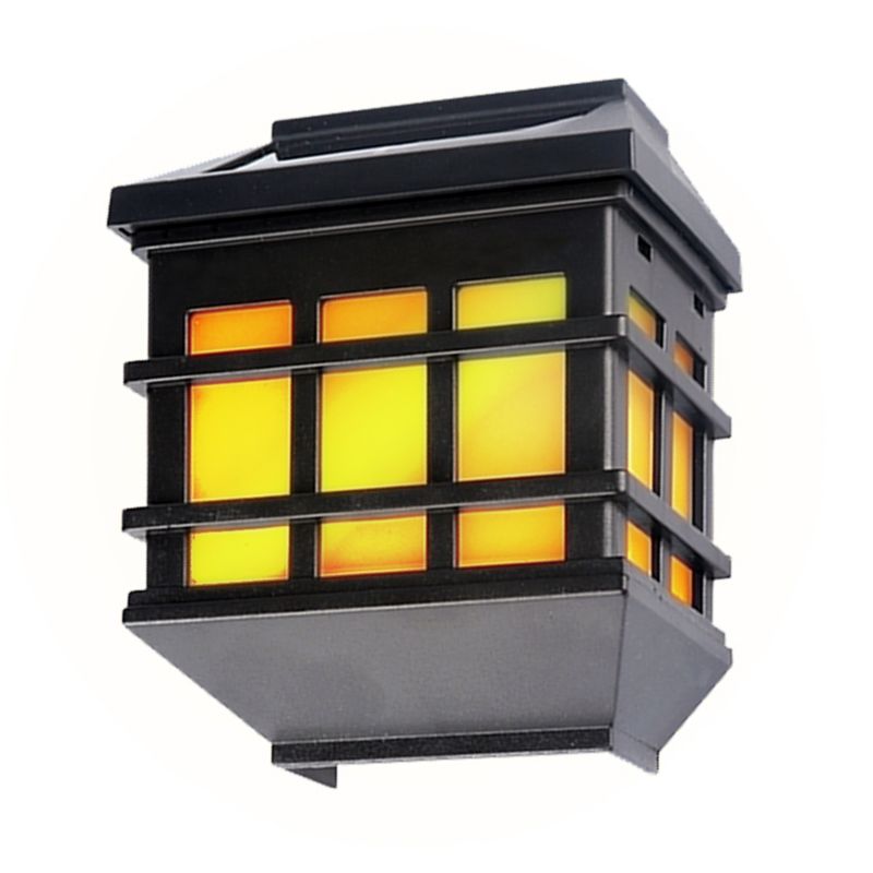 Lampa kinkiet LED MasterLED solarny płomień IP44 3000K zewnętrzny elewacyjny czarny 1 szt.