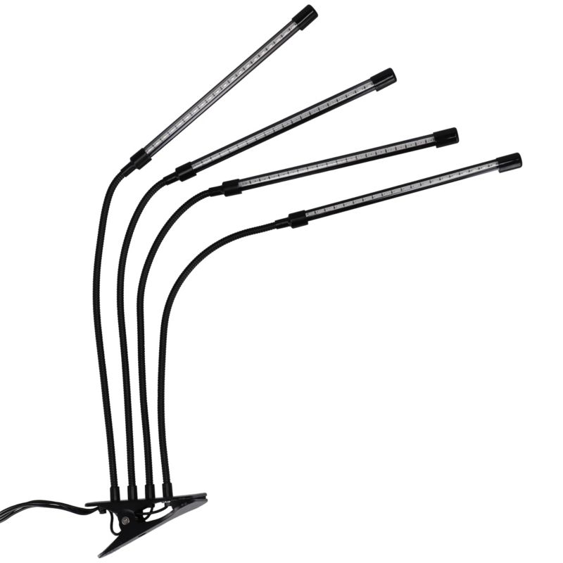 Lampa LED do wzrostu roślin JUMI 80 diod timer 25 W uprawa roślin do domu z zasilaczem sieciowym 1 szt.
