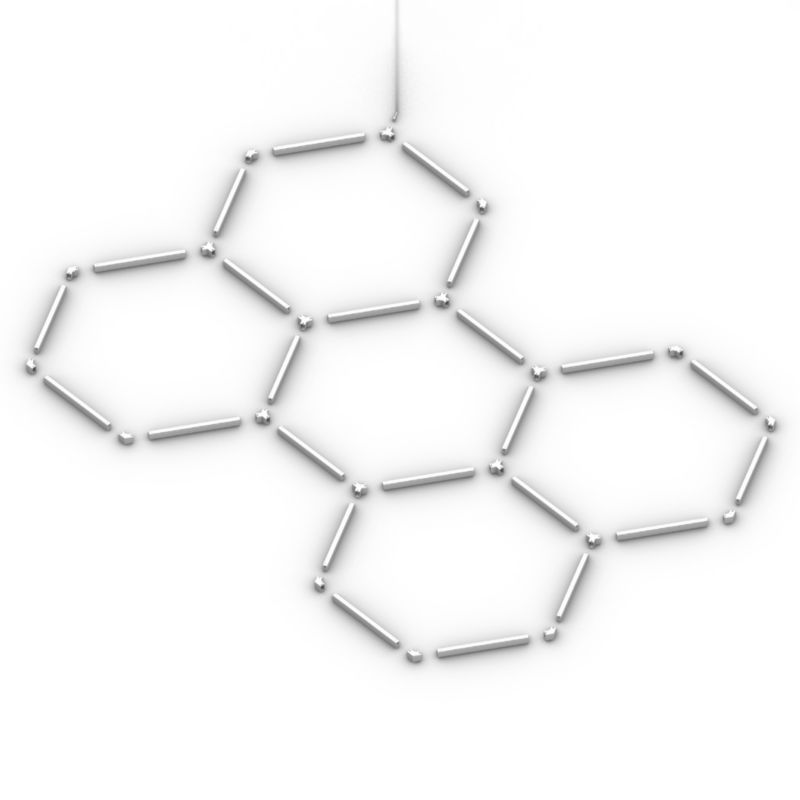 Lampa LED Hexagon MasterLED 206x301cm 240W 6500K sufitowa do garażu warsztatu 1 szt.