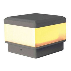 Lampa LED na daszek słupka 10 x 10 cm antracyt