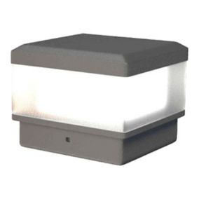 Lampa LED na daszek słupka 7 x 7 cm antracyt