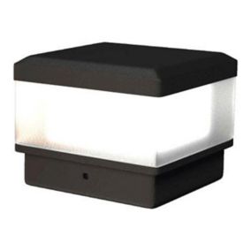 Lampa LED na daszek słupka 7 x 7 cm czarna