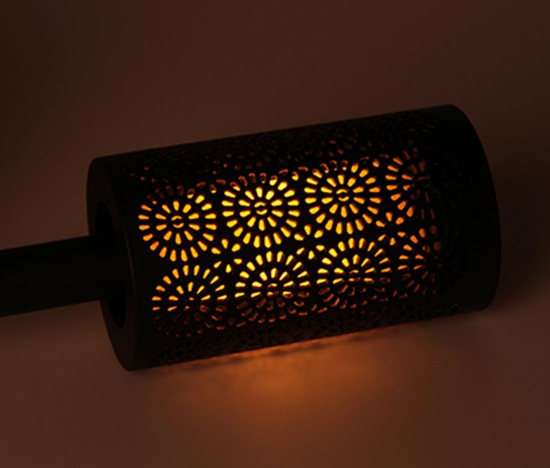 Lampa LED solarna MasterLED 39cm ogrodowa pochodnia wbijana 1600K IP44 ...