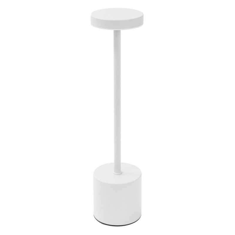 Lampa LED stołowa ML Design bezprzewodowa z dotykiem biały lampka nocna 3 kolory światła przenośna metalowa 8 x 34,5 cm 1 szt