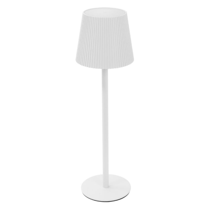 Lampa LED stołowa ML Design bialy bezprzewodowa dotykowa ściemnialna 4 poziomy ciepłe światło ładowalna na baterie 10x36 cm 1 szt