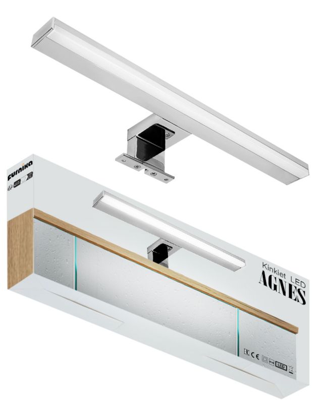 Lampa nad szafkę LED FURNIKA chrom połyskujący IP44 230V 1szt.