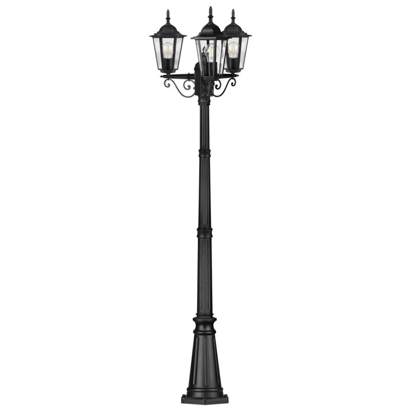 Lampa ogrodowa 3x E27 LED MasterLED Victoria 227 cm IP44 latarnia zewnętrzna czarna 1 szt.