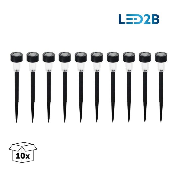 Lampa ogrodowa dekoracyjna solarna Kobi Zen czarna LED 0.06W 6000K  z czujnikiem IP44 wym: 31 x 4,5 x 4,5 cm - 1 szt.