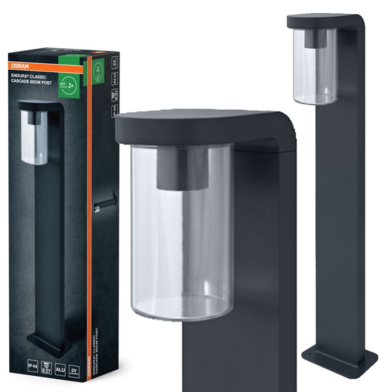 Lampa Ogrodowa Endura Osram Słupek Zewnętrzny Stojący E27 Szary IP44 1 szt.
