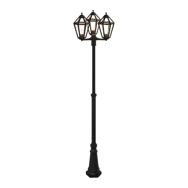 Lampa ogrodowa GoodHome Radley 3G E27 IP44 czarna