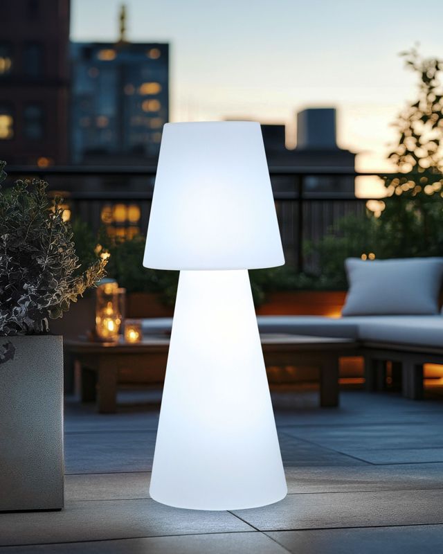 Lampa ogrodowa podłogowa LED Sabanas 80 cm Z pilotem Biały 1 szt.