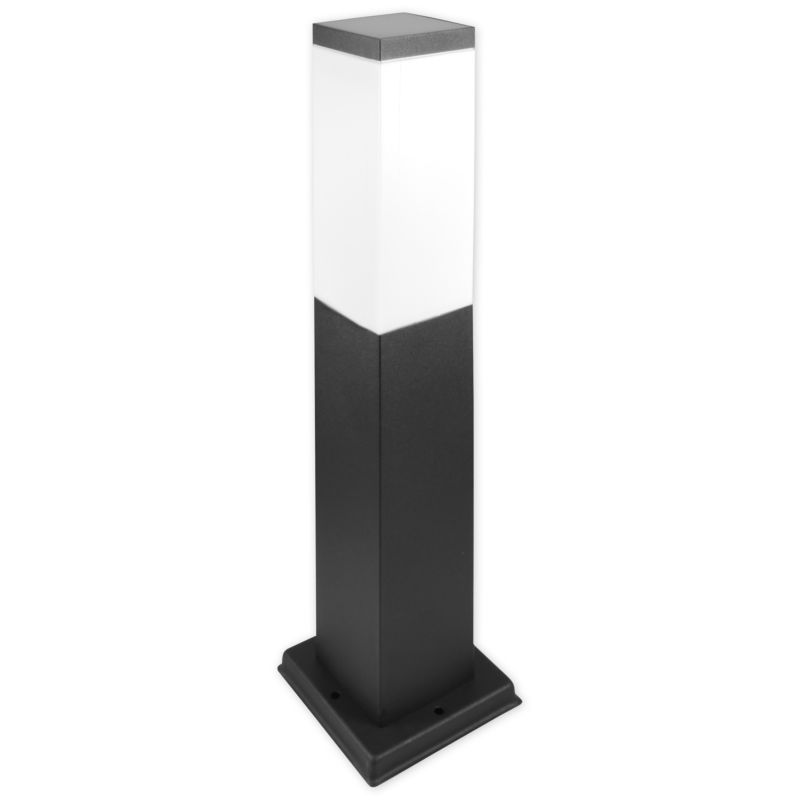 Lampa ogrodowa słupek E27 LED MasterLED Havana 45cm 8x8cm IP44 stal nierdzewna czarna 1 szt.
