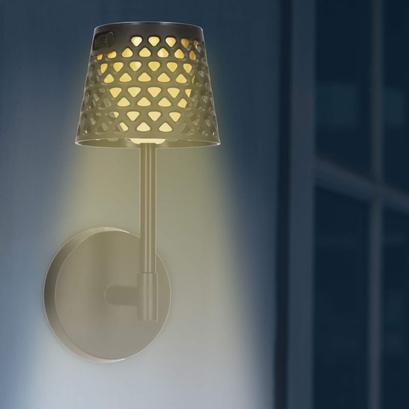 Lampa ogrodowa solarna Springos LED 5w1 ażurowy kinkiet z 3 trybami świecenia czarny 1 szt.