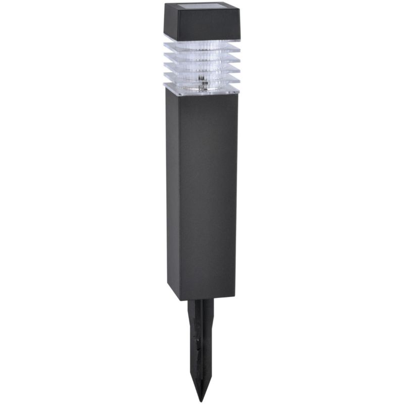 Lampa ogrodowa solarna wbijana Polux Martin czarna LED  4000K   IP44 wym: 39,5 x 6,6 x 6,6 cm - 1 szt.