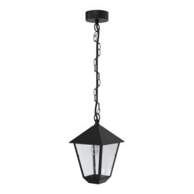 Lampa ogrodowa wisząca GoodHome Docker E27 IP44 czarna