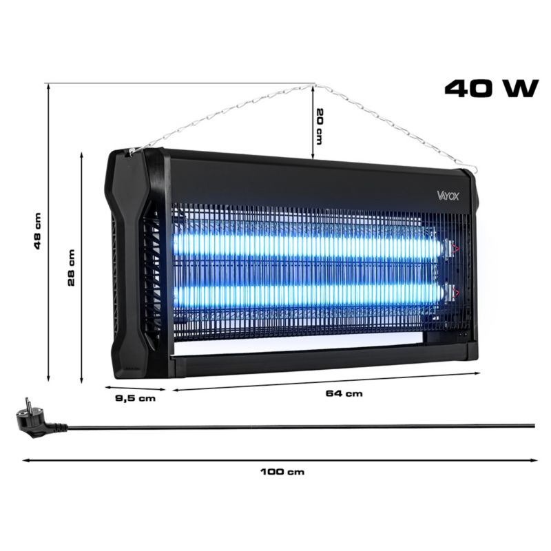Lampa owadobójcza Vayox IKL-40W UV 4000V 1 szt.