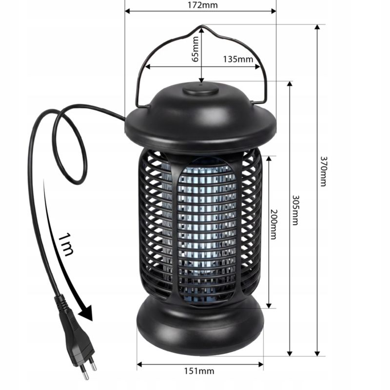 Lampa owadobójcza Vayox IKV-300 z lampką LED 4000V 1 szt.