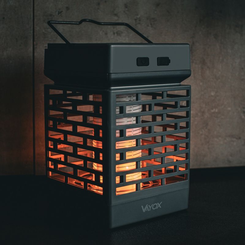 Lampa owadobójcza Vayox VA0335 solarna efekt płomienia UV 800V USB 1 szt.