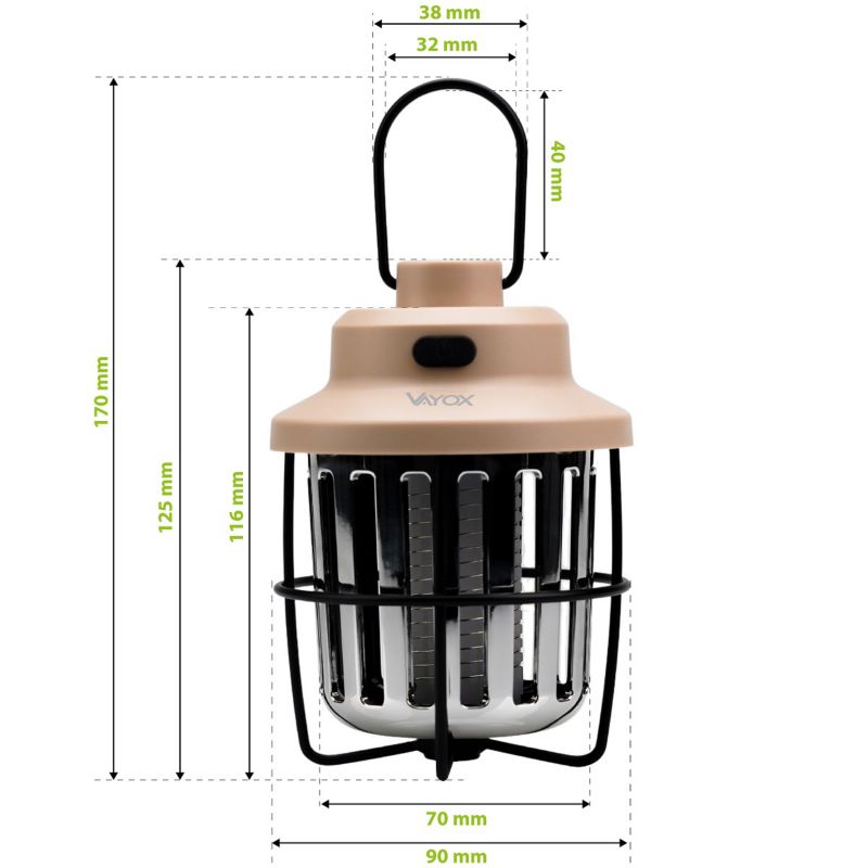 Lampa owadobójcza Vayox VA0336 efekt płomienia UV 800V 1 szt.